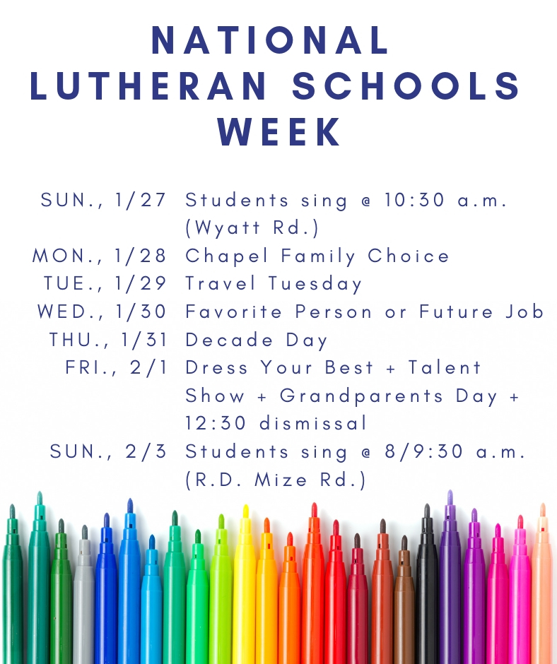 National Lutheran Schools Week Timothy Lutheran School